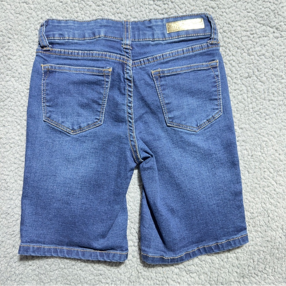 👉 Tommy Bahama Girls Tory Denim Bermuda Shorts Size 6 Blue Stretch Adjustable - Picture 2 of 7